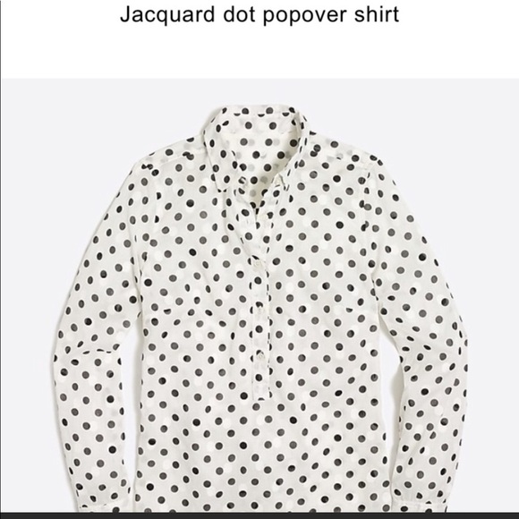 J.Crew Blue and white polkadot top - Picture 7 of 8